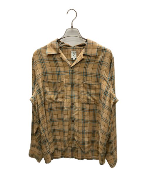 South2 West8（サウスツー ウエストエイト）South2 West8 (サウスツー ウエストエイト) One-Up Shirt ベージュ サイズ:SIZE Mの古着・服飾アイテム