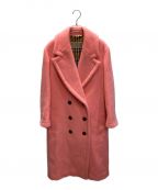 BURBERRY LONDONバーバリーロンドン）の古着「ウールカシミヤダブルコート」｜ピンク