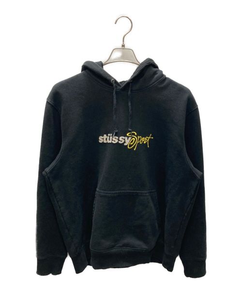 stussy（ステューシー）stussy (ステューシー) SPORT EMBROIDERED HOODIE ブラック サイズ:Lの古着・服飾アイテム