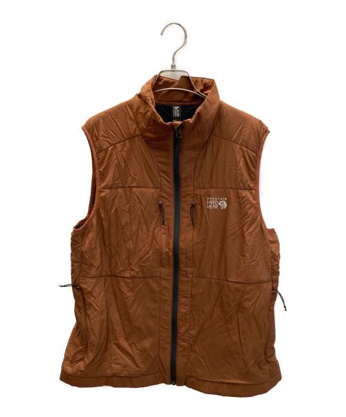 MOUNTAIN HARD WEAR（マウンテンハードウェア）MOUNTAIN HARD WEAR (マウンテンハードウェア) コアエアシェルウォームベスト ブラウン サイズ:Lの古着・服飾アイテム