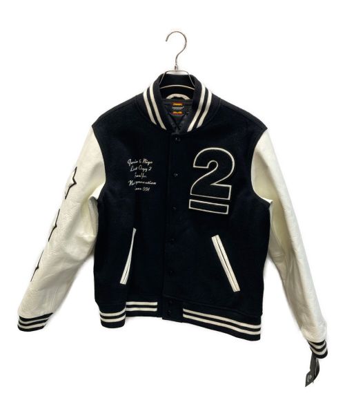 UNDERCOVER（アンダーカバー）UNDERCOVER (アンダーカバー) HUMAN MADE (ヒューマンメイド) LAST ORGY 2 VARSITY JACKET ブラック×ホワイト サイズ:L 未使用品の古着・服飾アイテム