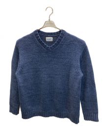 TENDERLOIN（テンダーロイン）の古着「V-NECK COTTON KNIT」｜ネイビー