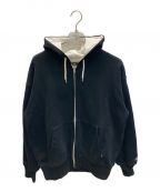 MAGIC NUMBERマジックナンバー）の古着「STOCK LOGO BASIC ZIP HOODIE」｜ブラック