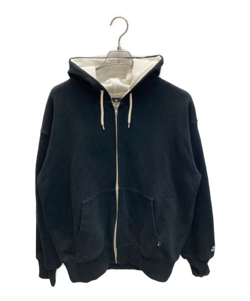 MAGIC NUMBER（マジックナンバー）MAGIC NUMBER (マジックナンバー) STOCK LOGO BASIC ZIP HOODIE ブラック サイズ:Lの古着・服飾アイテム