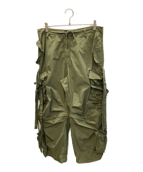 HOUSTON（ヒューストン）HOUSTON (ヒューストン) NYLON UK TECHNO PANTS カーキ サイズ:Lの古着・服飾アイテム