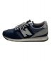 NEW BALANCE (ニューバランス) ローカットスニーカー ネイビー×グレー サイズ:27.5㎝/US9.5 UK9：9000円