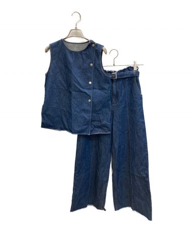 中古・古着通販】Ameri (アメリ) DOT BUTTON DENIM SET UP インディゴ