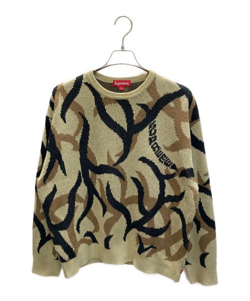 SUPREME（シュプリーム）SUPREME (シュプリーム) Tribal Camo Sweater カーキ サイズ:Lの古着・服飾アイテム