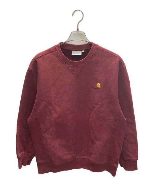 CarHartt（カーハート）CarHartt (カーハート) American Script Sweat ボルドー サイズ:Mの古着・服飾アイテム