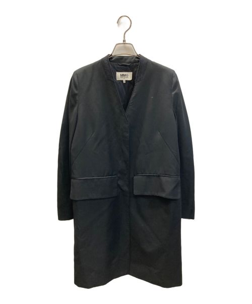 MM6 Maison Margiela（エムエムシックス メゾンマルジェラ）MM6 Maison Margiela (エムエムシックス メゾンマルジェラ) ノーカラーコート ブラック サイズ:40の古着・服飾アイテム