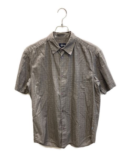 stussy（ステューシー）stussy (ステューシー) 総柄半袖シャツ ブラウン サイズ:Mの古着・服飾アイテム