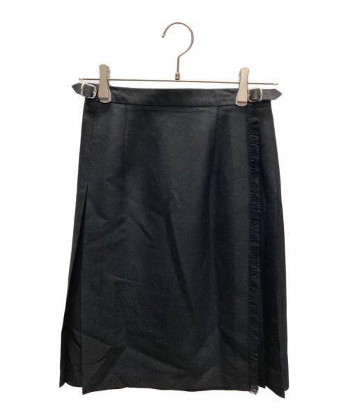 O'NEIL OF DUBLIN（オニールオブダブリン）O'NEIL OF DUBLIN (オニールオブダブリン) プリーツラップスカート ブラック サイズ:SIZE US6の古着・服飾アイテム