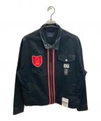 FRED PERRY×ART COMES FIRSTフレッドペリー×アートカムズファースト）の古着「SHIELD PATCH HARRINGTON JACKET」｜ブラック