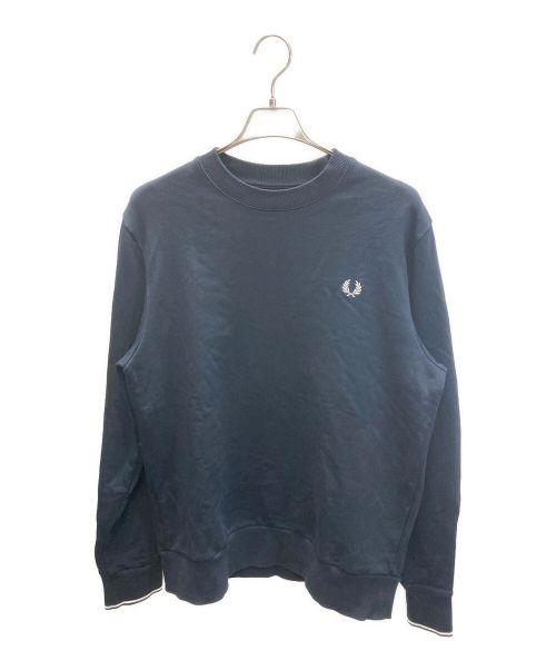 FRED PERRY（フレッドペリー）FRED PERRY (フレッドペリー) Crew Neck Sweatshirt ネイビー サイズ:Lの古着・服飾アイテム