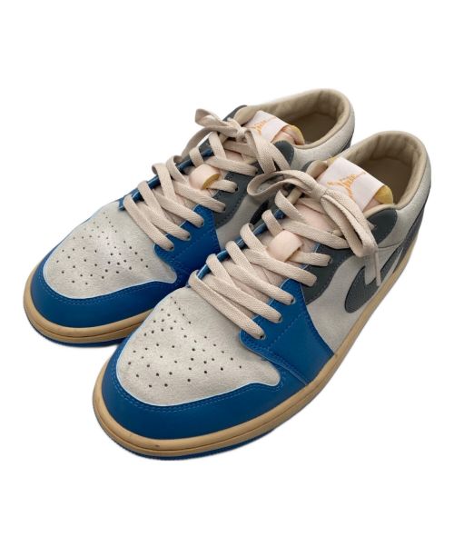 NIKE（ナイキ）NIKE (ナイキ) AIR JORDAN 1 LOW SE グレー×ブルー サイズ:27.5㎝/US9.5 UK8.5の古着・服飾アイテム