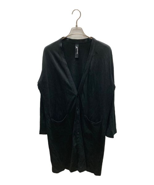 GROUND Y（グラウンドワイ）GROUND Y (グラウンドワイ) コットンロングカーディガン ブラック サイズ:SIZE 3の古着・服飾アイテム
