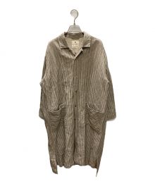 Snow peak（スノーピーク）の古着「C/L Dobby Stripe Long Shirt」｜ベージュ