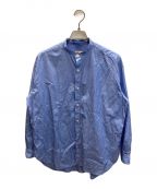 Traditional Weatherwearトラディショナルウェザーウェア）の古着「REGULAR STAND COLLAR SHIRT」｜ブルー