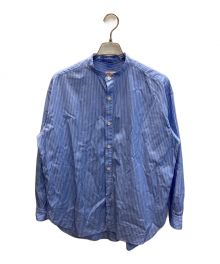 Traditional Weatherwear（トラディショナルウェザーウェア）の古着「REGULAR STAND COLLAR SHIRT」｜ブルー