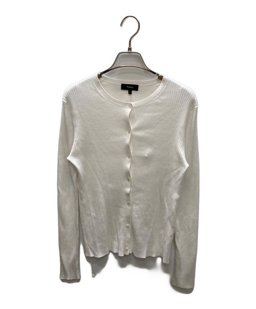 theory（セオリー）theory (セオリー) Steady Cotton Crew Neck Cardi アイボリー サイズ:SIZE Sの古着・服飾アイテム