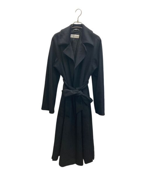 MaxMara（マックスマーラ）MaxMara (マックスマーラ) ヴァージンウールガウンコート ブラック サイズ:42の古着・服飾アイテム