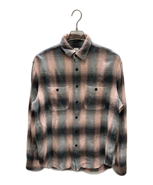 Ron Herman（ロンハーマン）Ron Herman (ロンハーマン) Brushed Plaid SHIRT L／S ピンク×グレー サイズ:SIZE Mの古着・服飾アイテム