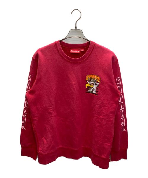 SUPREME（シュプリーム）Supreme (シュプリーム) Sean Cliver Eagle Crewneck レッド サイズ:Lの古着・服飾アイテム