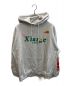 X-LARGE（エクストララージ）の古着「PIGMENT DYLED PUFF LOGO PULLOVER HOODED SWEAT」｜グレー