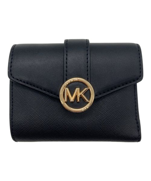 MICHAEL KORS（マイケルコース）MICHAEL KORS (マイケルコース) 3つ折り財布 ブラックの古着・服飾アイテム