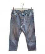 NOMA t.d.×JOURNAL STANDARD relumeノーマティーディー×ジャーナルスタンダード レリューム）の古着「PAINT DENIM PANTS」｜インディゴ