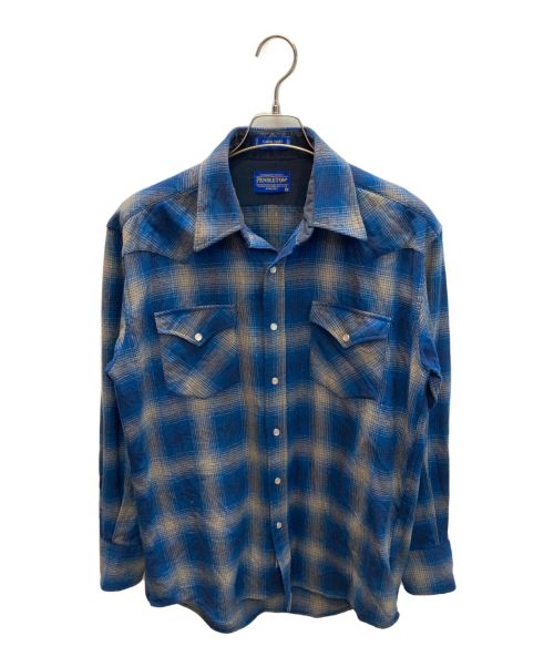 PENDLETON（ペンドルトン）PENDLETON (ペンドルトン) ウールウエスタンシャツ ブルー サイズ:Mの古着・服飾アイテム