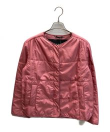 WEEKEND Max Mara（ウィークエンド マックスマーラ）の古着「ノーカラーキルティングジャケット」｜ピンク