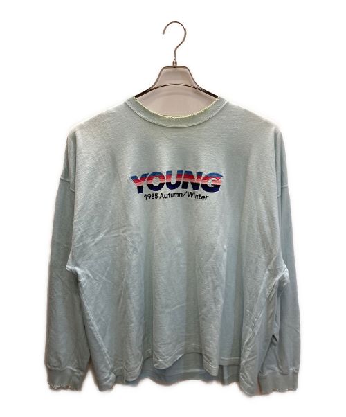 DAIRIKU（ダイリク）DAIRIKU (ダイリク) YOUNG Embroidery Tee ブルー サイズ:FREEの古着・服飾アイテム