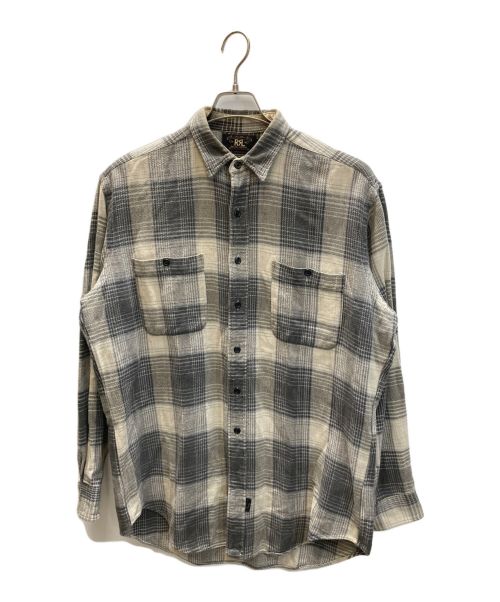 RRL（ダブルアールエル）RRL (ダブルアールエル) チェックネルシャツ グレー サイズ:Mの古着・服飾アイテム