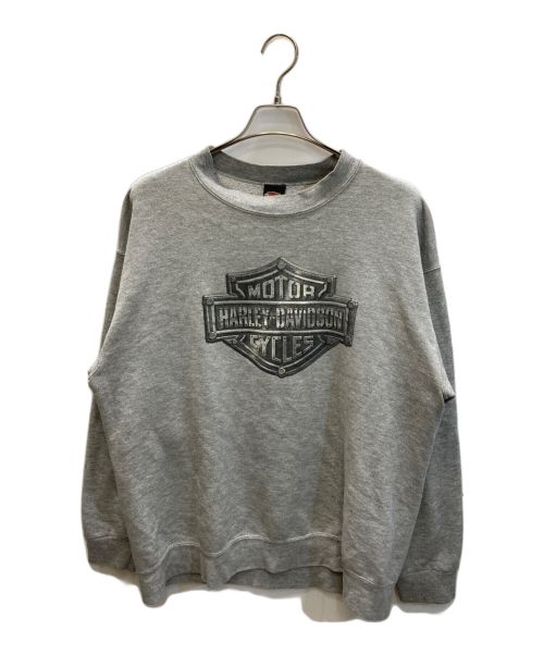 HARLEY-DAVIDSON（ハーレーダビッドソン）HARLEY-DAVIDSON (ハーレーダビッドソン) プリントスウェット グレー サイズ:SIZE Lの古着・服飾アイテム