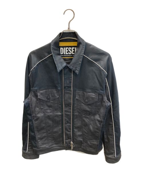 DIESEL（ディーゼル）DIESEL (ディーゼル) D-BRAVY JOGGJEANS デニムジャケット ブラック サイズ:Lの古着・服飾アイテム