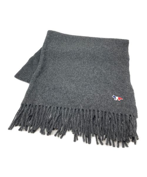 maison kitsune（メゾンキツネ）maison kitsune (メゾンキツネ) WOOL SCARF グレーの古着・服飾アイテム