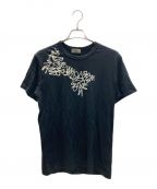 Yohji Yamamoto pour hommeヨウジヤマモト プールオム）の古着「英字テーピングプリントTシャツ」｜ブラック