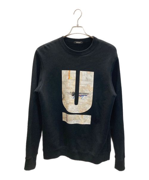 UNDERCOVER（アンダーカバー）UNDERCOVER (アンダーカバー) 30TH ANNIVERSARY SWEAT Uロゴ クルーネックスウェット ブラック サイズ:4の古着・服飾アイテム