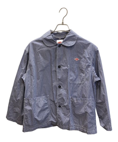 DANTON（ダントン）DANTON (ダントン) POPLIN 丸衿シャツブルゾン ネイビー サイズ:36の古着・服飾アイテム