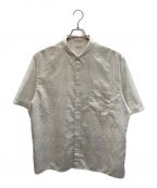 STEVEN ALANスティーブンアラン）の古着「VOIL/CHECK BD LOOSE SHORT SLEEVE SHIRT」｜ライトグレー