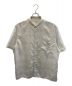 STEVEN ALAN（スティーブンアラン）の古着「VOIL/CHECK BD LOOSE SHORT SLEEVE SHIRT」｜ライトグレー