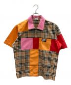 BURBERRYバーバリー）の古着「Colorblock Vintage Check Short-sleeve」｜マルチカラー