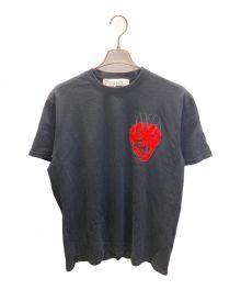 J.W.ANDERSON×POL ANGLADA（ジェイダブリューアンダーソン）の古着「EMBROIDERED FACE JWA T-SHIRT」｜ブラック