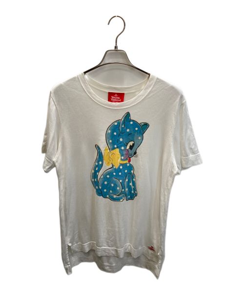 Vivienne Westwood RED LABEL（ヴィヴィアンウエストウッドレッドレーベル）Vivienne Westwood RED LABEL (ヴィヴィアンウエストウッドレッドレーベル) SPOTTY CAT TEE ホワイト サイズ:SIZE Mの古着・服飾アイテム