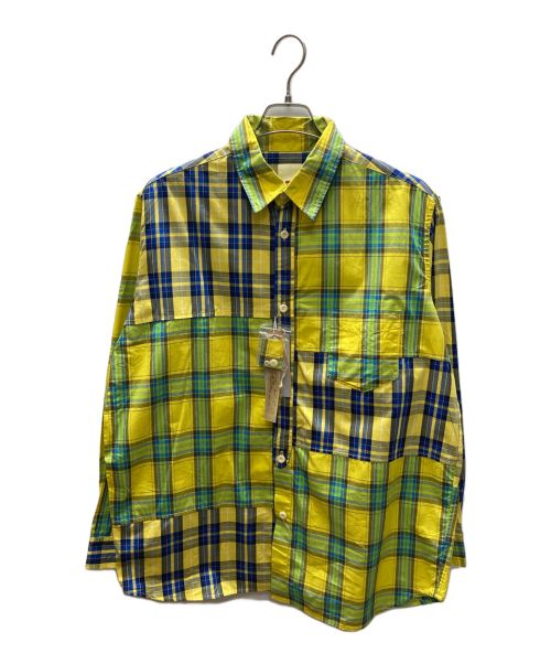 dip ltd（ディテール イン パーフェクション）dip ltd (ディテール イン パーフェクション) BEAMS PLUS (ビームスプラス) Check Comb shirt イエロー サイズ:Mの古着・服飾アイテム