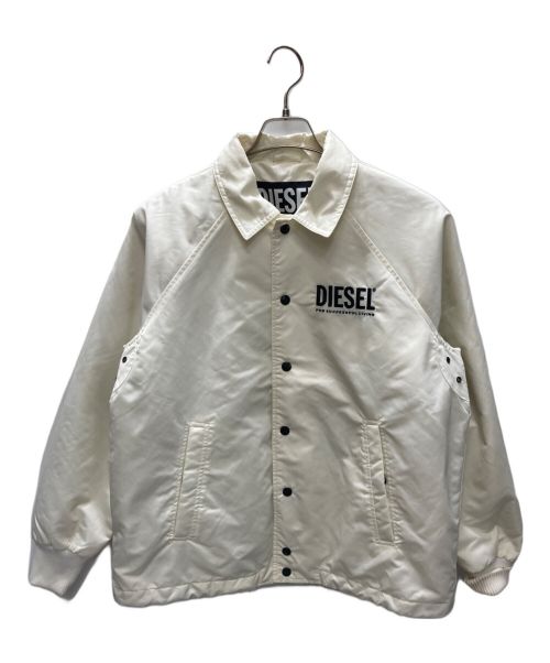 DIESEL（ディーゼル）DIESEL (ディーゼル) LOGO COACH JACKET ホワイト サイズ:XSの古着・服飾アイテム