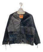 THRIFTY LOOK×LEVI'Sスリフティールック×リーバイス）の古着「DENIM REMAKE ENGINEERED JACKET」｜ブラック×グレー