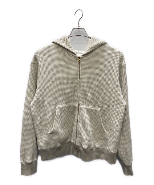 Khakis（カーキス）Khakis (カーキス) FADED WAFFLE FULL ZIP HOODIE アイボリー サイズ:1の古着・服飾アイテム