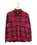 uniform experimentユニフォームエクスペリメント）の古着「STAR FLANNEL CHECK BIG B.D SHIRT」｜レッド×ネイビー